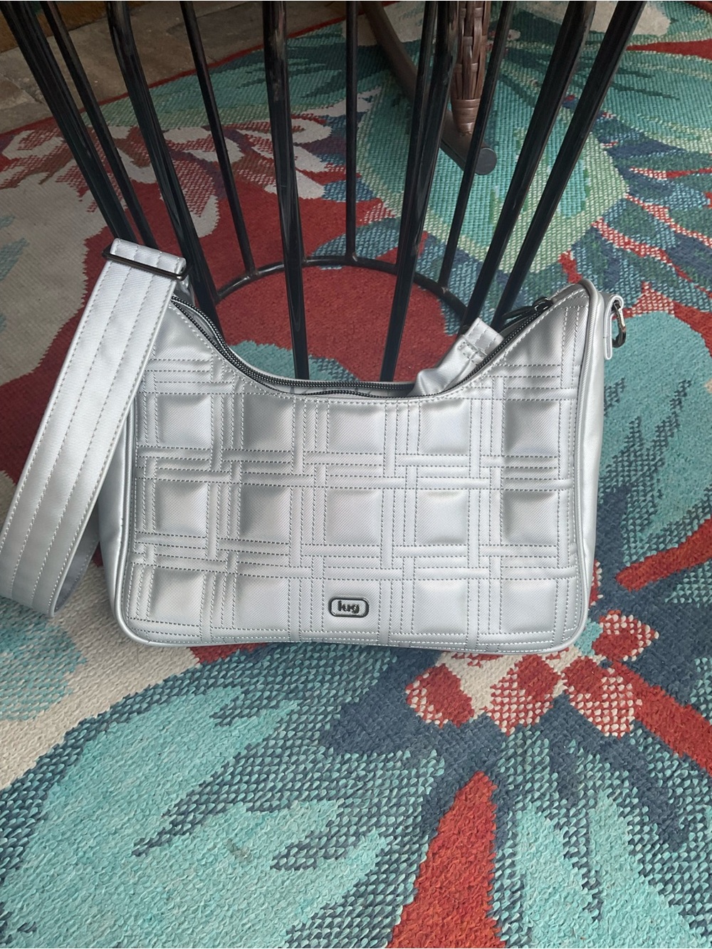 lug Silver Quilted Shoulder Bag